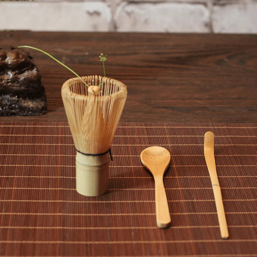 Premium Japanese Matcha Tea Set Bamboo Whisk – Green Tea Mixing &