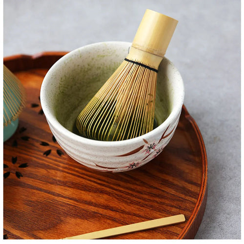 Premium Japanese Matcha Tea Set Bamboo Whisk – Green Tea Mixing &